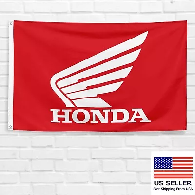 For Honda Motorcycle 3x5 Ft Flag HRC Racing Show Wall Decor Banner • $12.98