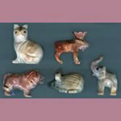 Peruvian Soapstone Small Animal Carvings Figurines Choose ONE (Colors WILL VARY) • $4