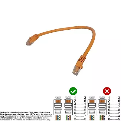 RJ45 UTP Crossover 1236 Network Cable C5e   1FT SKU 145641A Used • $1.60