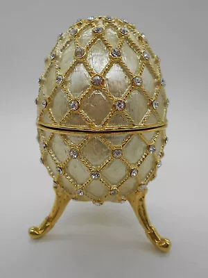  FabergÉ Egg Reproduction: Sublime Jewelry Box   Golden Egg  • £60.62