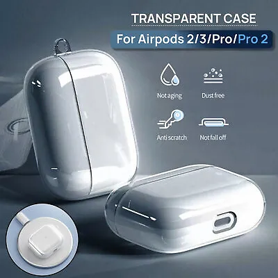 $7.48 • Buy For Apple AirPods 3 2 Pro 2  2022 Case Cover Crystal Clear Silicone Transparent
