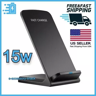 Qi Wireless Fast Charger Charging Stand Dock For Samsung Galaxy IPhone Mobile • $6.59