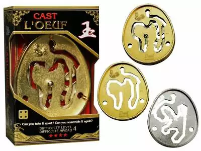 Hanayama L4 Metal Cast Puzzle L'oeuf • $31.75