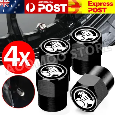 4PCS Car Tyre Valve Caps Black For Holden Commodore HSV RX6 OEM Wheel Stems • $8.85