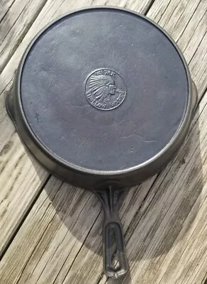 Vintage Wapak Indian Head Logo #9 Cast Iron Skillet No. 9 Hollow Ware  • $415