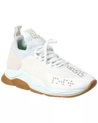 Versace Mesh & Leather Sneaker Men's White 42 • $399.99