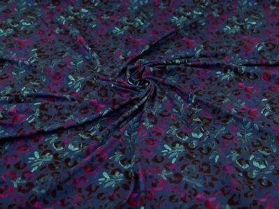 £17.99 • Buy Minerva Exclusive Boudoir Bouquet Viscose Jersey Stretch Knit Fabric - Per Metre