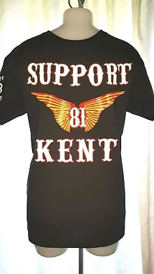 £21.50 • Buy Support Kent - Hells Angels - Black - Wings T Shirt Cotton Big Red Machine 81