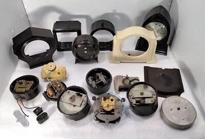 £15 • Buy Vintage Clock Parts Bakelite Art Deco Cases Temco Metamec Ferranti Job Lot