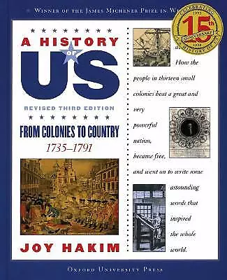 A History Of US: From Colonies To Country: 1735-1791 A History Of US Book Three • $3.79