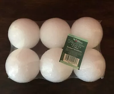 New 6pc Styrofoam Snowballs 3” (76 Mm) Floral & Nature Crafts • $12