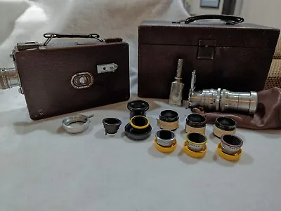 Cine Kodak Model BB 16mm Movie Camera W/ Extra Lens Filters Case & More • $124.95