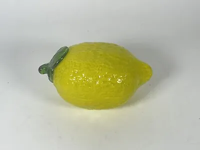 Vintage Murano Style Decorative Hand Blown Art Glass Fruit Lemon • $17.24