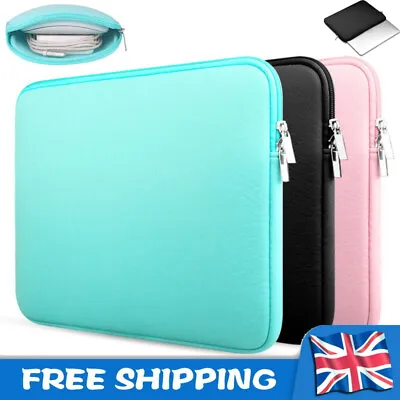 Laptop Sleeve Bag Carry Case Cover Pouch For Macbook Air Pro HP 11-15.6 Inch UK • £7.09