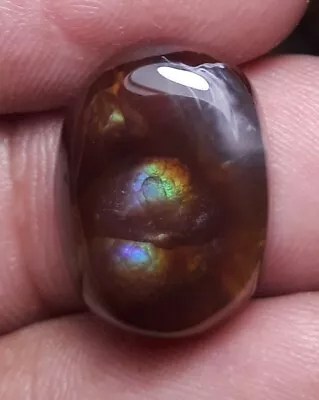 MEXICAN Fire Agate Gemstone - Rare Gemstone - 18x14mm - 17.5carats • $48