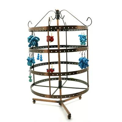 Retail Shop Earring Display Stand Holder Organizer Solid Copper Metal- 192 Holes • £19.89