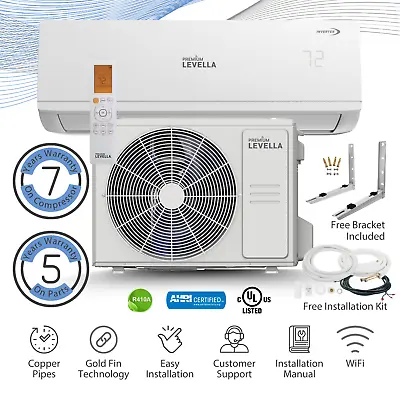 18000 BTU Air Conditioner Mini Split 19.5 SEER2 INVERTER Ductless Heat Pump 220V • $856