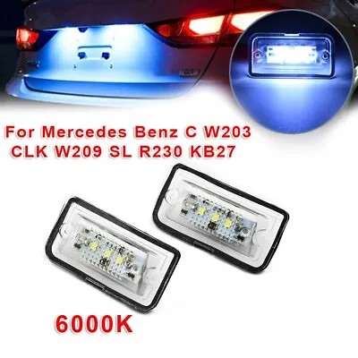 LED-License Plate Number Light For Mercedes-Benz C W203 CLK W209 SL R230 2PCS UK • $17.69