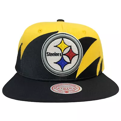 Mitchell & Ness Pittsburgh Steelers NFL Snapback Hat 3D Logo Sharktooth Cap NWT • $34.99