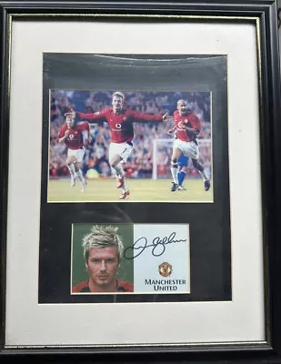 Rare David Beckham Manchester United Signed Framed Pictures Poster • £336.83