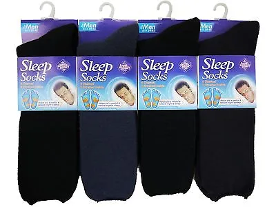 £99.99 • Buy 4 Mens Thermal Sleep Brushed Inside Bed Socks UK 6-11