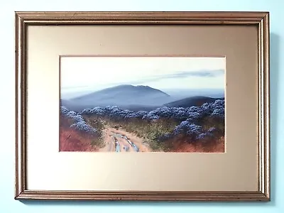 Vintage Framed L.carlisle ? Dartmoor Highlands Heath Landscape Gouache Painting • £59.99