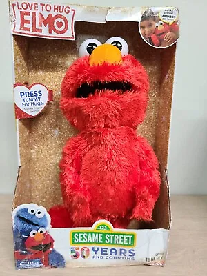 DMG BOX Playskool Sesame Street Love To Hug Elmo Talking Singing 14  Plush Toy • $24.99