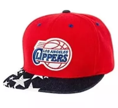 NBA Los Angeles Clippers Denim Stars Snapback Mitchell & Ness Cap Hat • $22