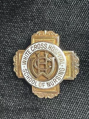 Vintage White Cross School Of Nursing Pin - 1/5 10k Gold Filled • $80