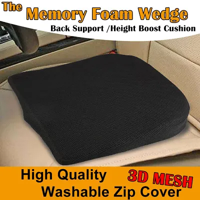 CAR MEMORY FOAM Seat Chair Lumbar Support Booster Cushion Back Pain Height • £16.19