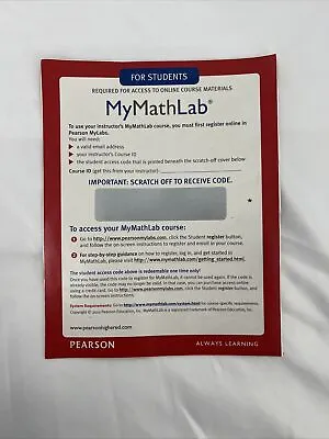 MyMathLab Student Access Code - Fast Delivery • $45