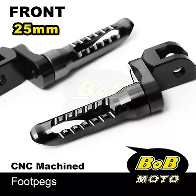 BOB 25mm Extend Front Foot Pegs BLACK For Yamaha YZF R1 08 09 10 11 12 13 14 • $55.67