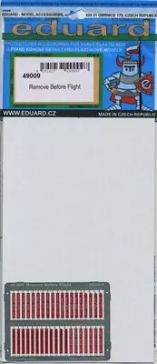 Eduard 49009 Remove Before Flight 1/48 Scale Color Photoetch Detail Set • $11.65