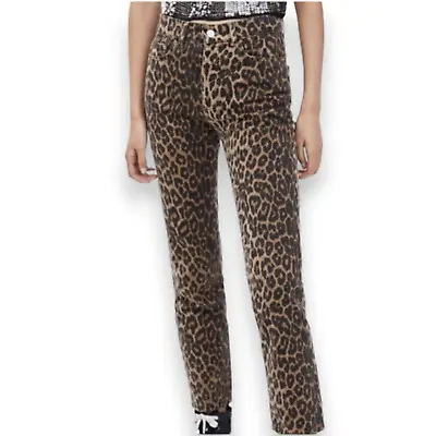 Zara Pants Denim Jeans Animal Print Womens 25X28* • $12.56