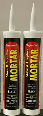 2 Tubes Imperial Stove & Fireplace Mortar - Black - 10.3-ounce Tubes - KK0306 • $18.99