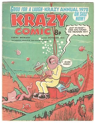 Krazy Comic 22nd October 1977 (Cheeky Buytonic Boy Paws Pongo) - Combined P&P • £1.25