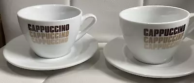 Rayware 2 X 'Cafe Culture' Cappuccino Cup & Saucer Sets Excellent Condition • £6.50