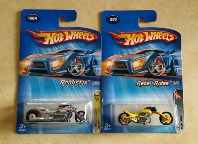 Hot Wheels 2005 First Editions Airy 8 & Blast Lane 1:64 Motorcycle Lot • $9.99