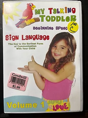 Beginning Speech - Sign Language - My Talking Toddler Very GOOD DVD • $6.99