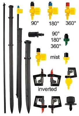 £5.29 • Buy Automatic Irrigation Sprinkler Heads And Support Stakes, Garden Watering