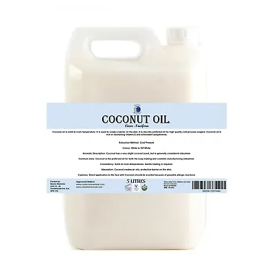 Mystic Moments | Coconut Carrier Oil - 100% Pure - 5 Litres • £26.95