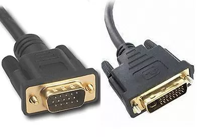 DVI-I Dual Link 24+5 Male To VGA 15-Pin Male Cable Video Adapter Conversion Cord • $8.99