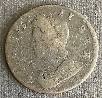 £35 • Buy 1729 George II (Second) Half-Penny - Old British Coins - Dark Tone