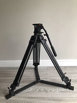 Manfrotto Video Tripod 525MVB + 503 Fluid Head + Ball Head 496RC2 + Case  • £160