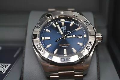 *NEW* TAG Heuer Aquaracer Blue Quartz Diver's 41mm Watch WBD1112.BA0928 Full Set • $380