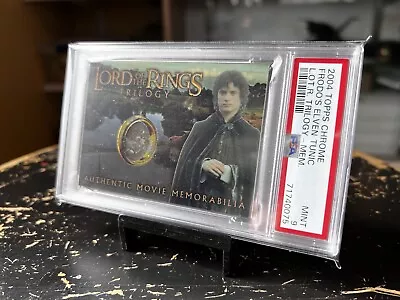 2004 Topps Chrome LOTR Trilogy Frodo's Elven Tunic PSA 9 Relic Costume Card RARE • $145