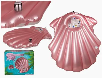 Giant Quality Funky Pink Shell Inflatable Swim Pool Float Raft Lilo Lounger • £29.95