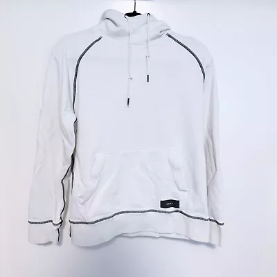 DKNY Men's Funnel Neck Hooded Pull-Over White Size S • $20