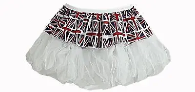 Adults Union Jack Flag Tutu United Kingdom Great Britain Supporters Fancy Dress • £12.95