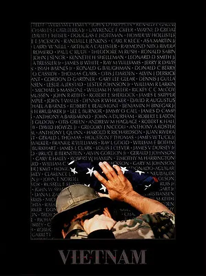 Vietnam Memory Wall By Peter Marlow Art Print Military 1998 Photo Poster 24x32 • $49.95
